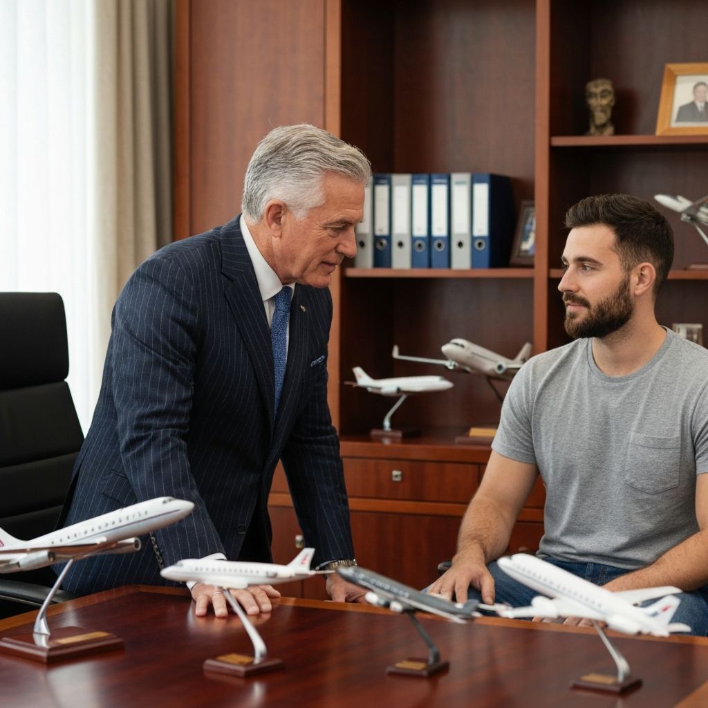 Aviation consultant providing expert advice to a client
